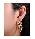 Gold twisted hoop earrings- bold gold earrings-gift for a friend-chunky earrings-14k gold filled ear | Amazon (US)