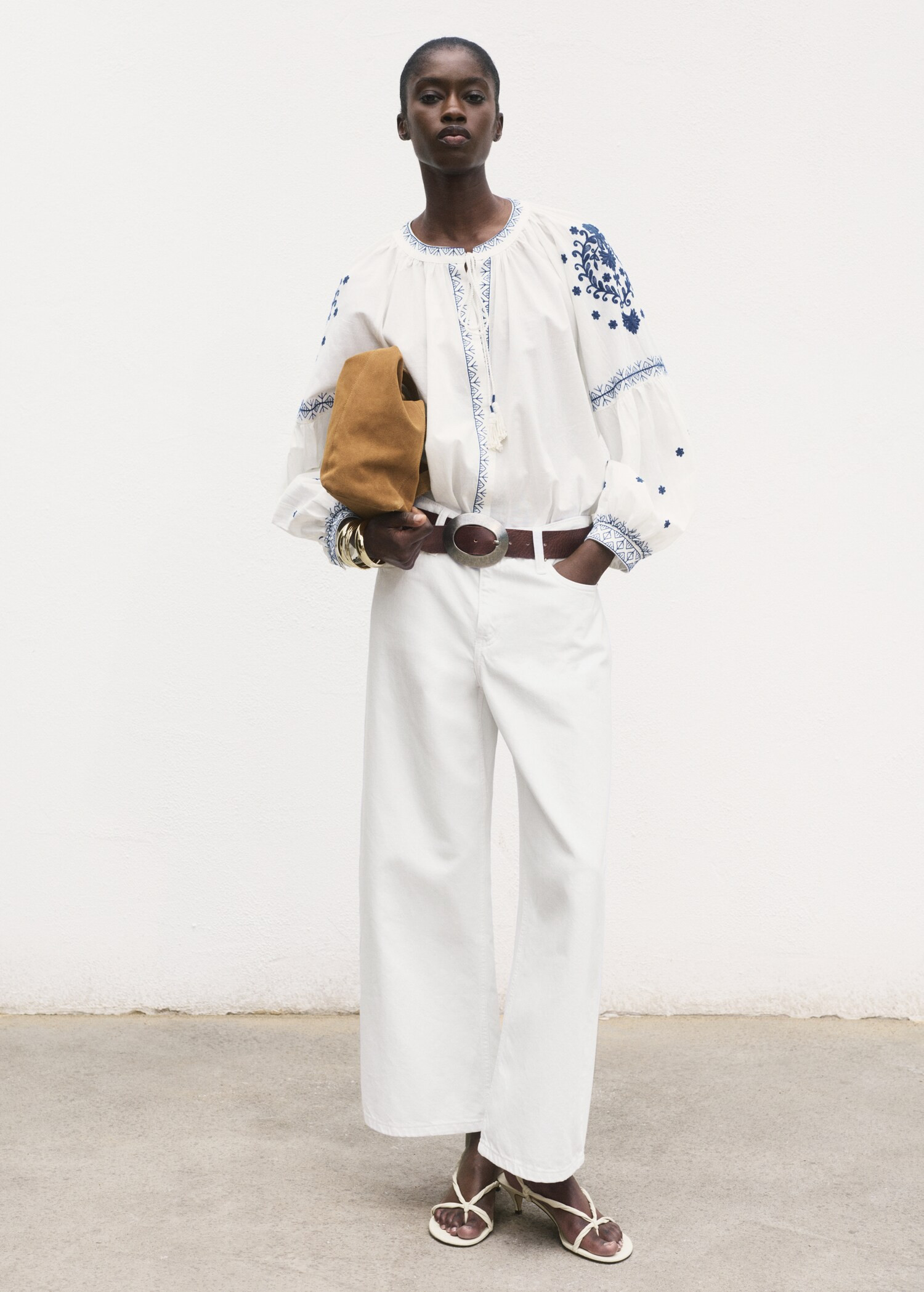 Embroidered detail shirt - Women | MANGO USA | Mango (US/MX/AU)