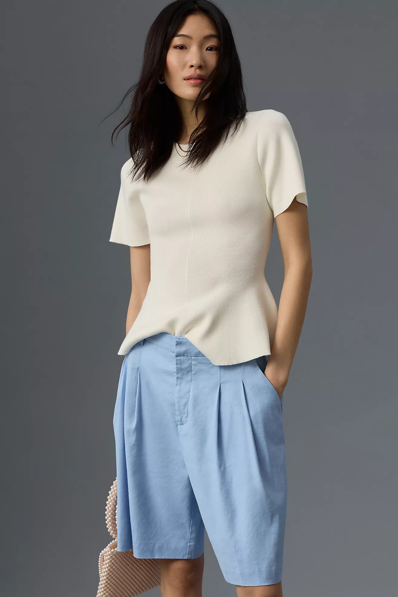 The Avery Pleated Trouser Shorts by Maeve | Anthropologie (US)