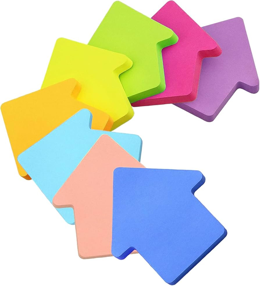 Sticky Notes, 560 Sheets 3 × 3 Inches Houses Shaped Bright Colors Self Sticky Notes Pad Colour S... | Amazon (US)