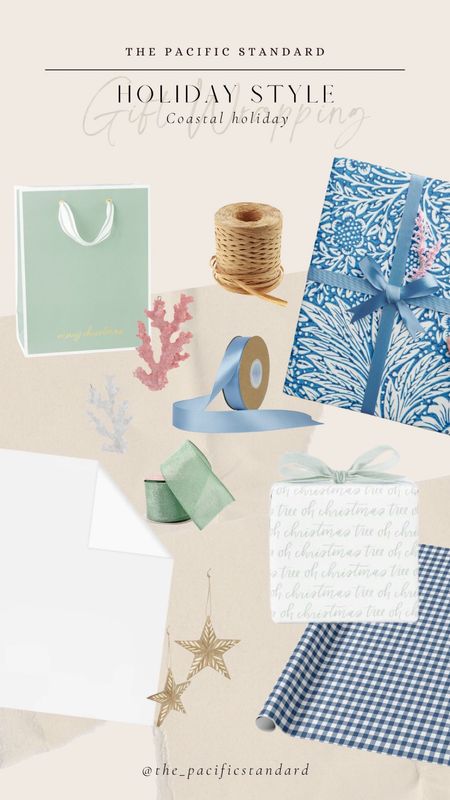 Holiday gift wrap ideas! Shop in-stock wrapping supplies in coastal themed accents and prints! 

#LTKSeasonal #LTKHoliday #LTKGiftGuide
