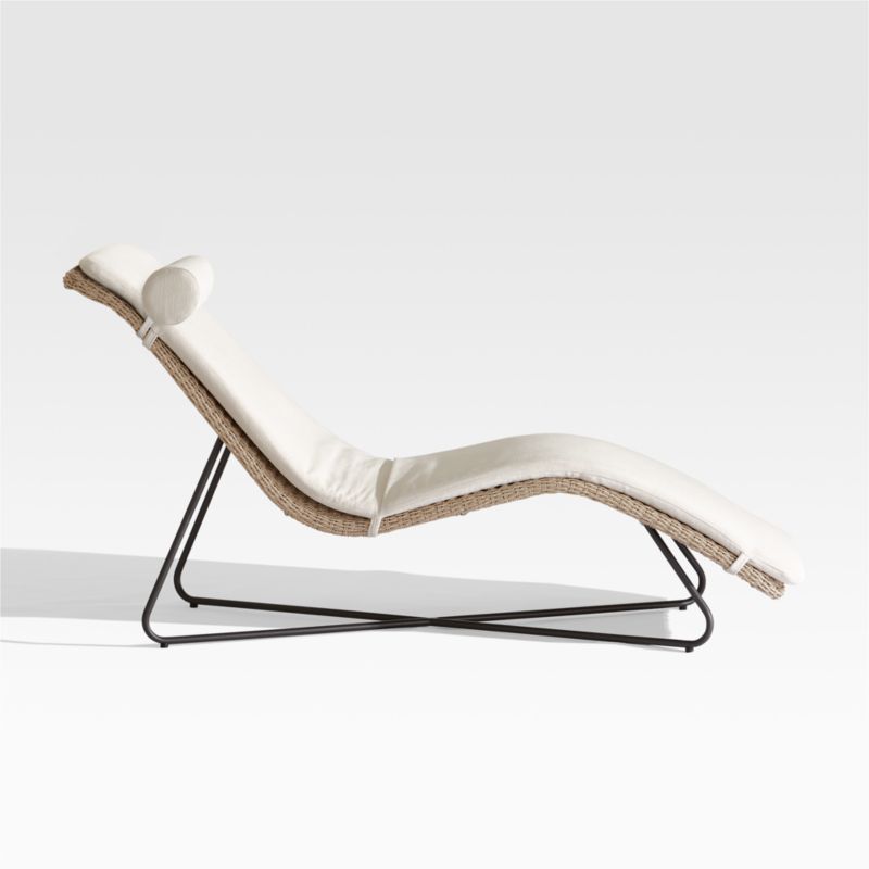 Grotta Outdoor Wicker Chaise Lounge + Reviews | Crate & Barrel | Crate & Barrel