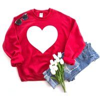 Valentine's Sweatshirt - Heart Love Cute Sweater Teacher Shirt Mom | Etsy (US)