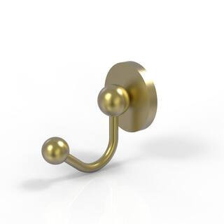 Prestige Skyline J-Hook Robe/Towel Hook in Satin Brass | The Home Depot