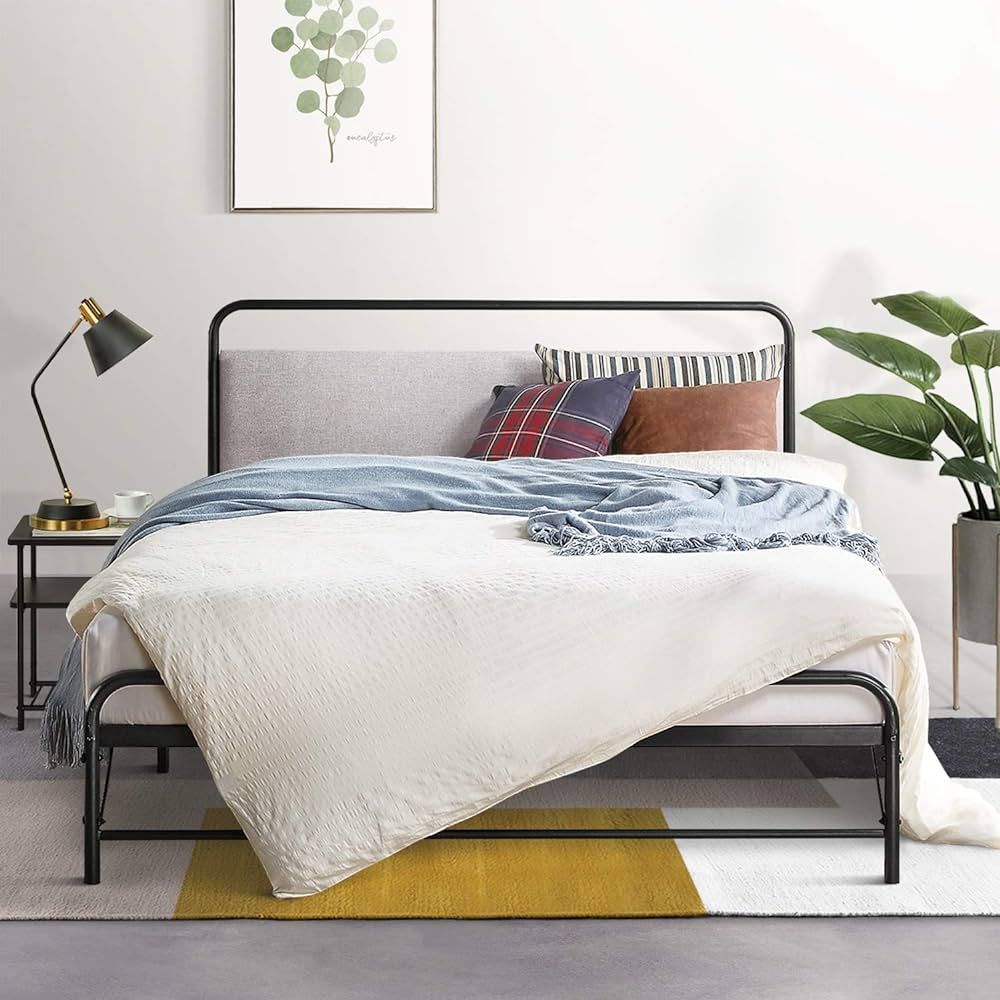 Mellow NOMADI - Patented Bifold Design, Metal Platform Bed with Upholstered High Density Foam Hea... | Amazon (US)