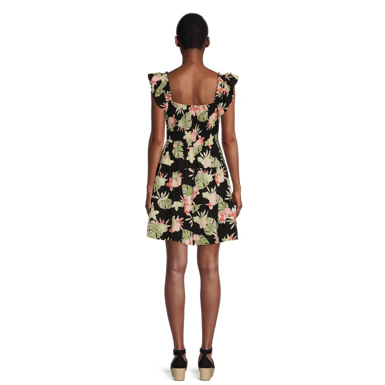 Madden NYC Juniors Flutter Sleeve Cutout Dress | Walmart (US)