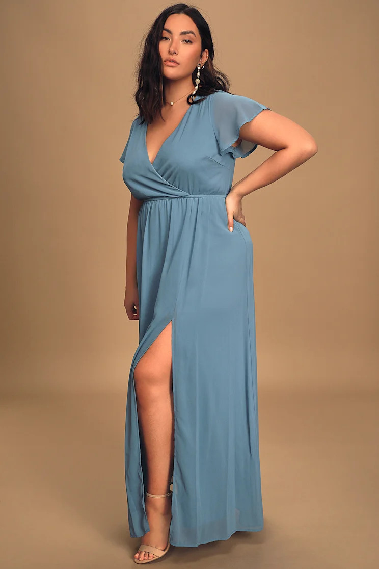 Lost in the Moment Slate Blue Maxi Dress | Lulus (US)