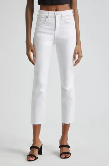 Carly High Waist Raw Hem Kick Flare Jeans | Nordstrom