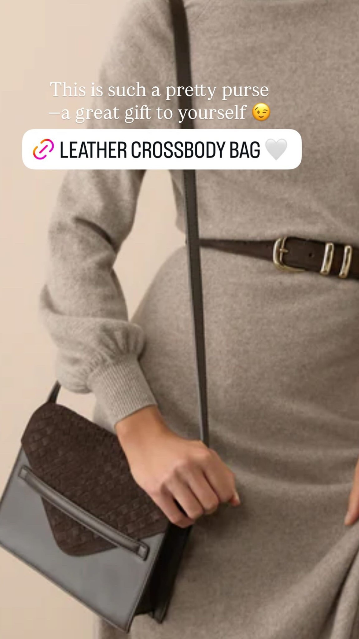 Don’t forget to gift yourself, too, this holiday season! This brown leather crossbody bag is so pretty. Also comes in black!

#LTKTravel #LTKHoliday #LTKGiftGuide