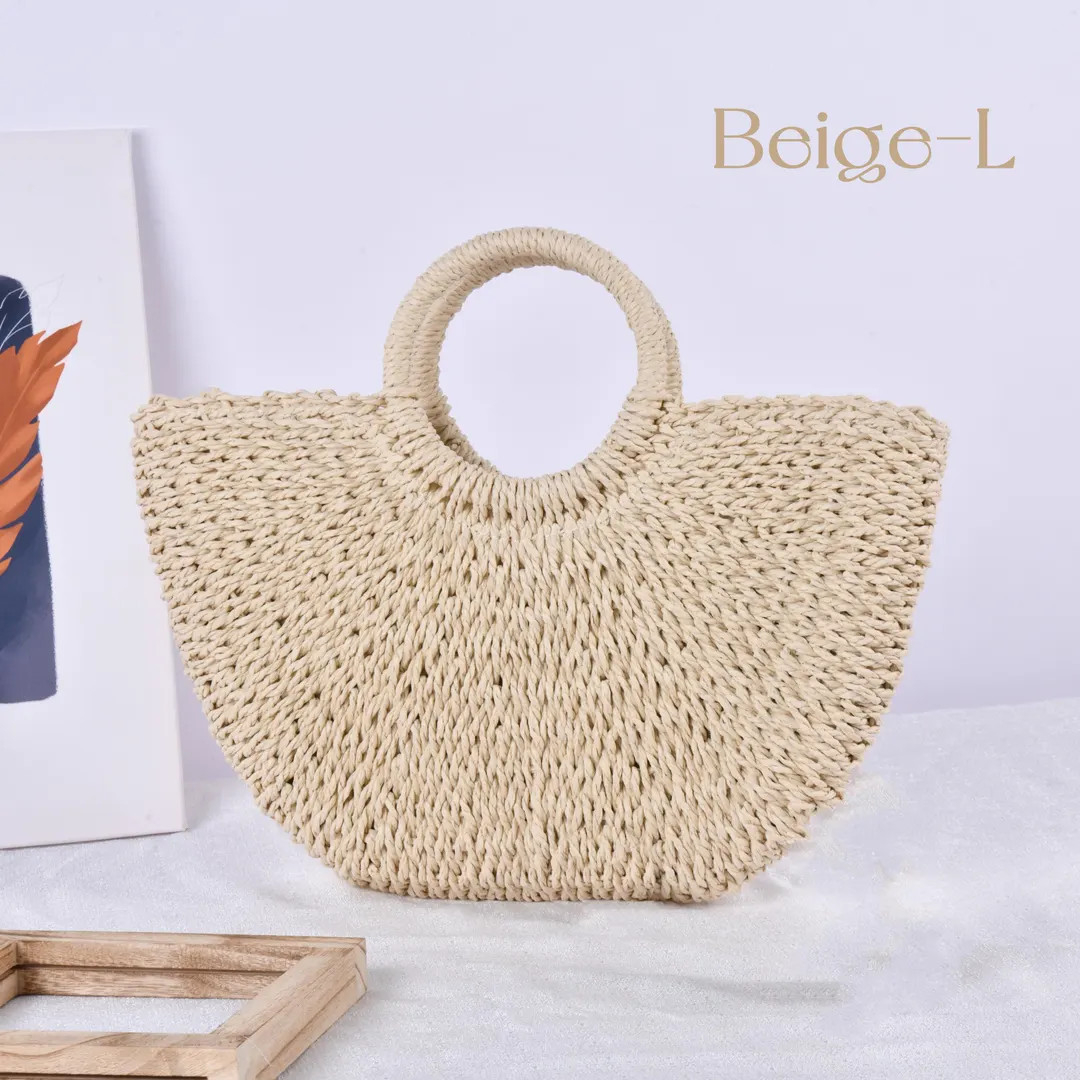 Boho Straw Top Handle Tote,women Drawstring Purse With Pocket,summer Beach Wedding/bachelor Party... | Etsy (US)