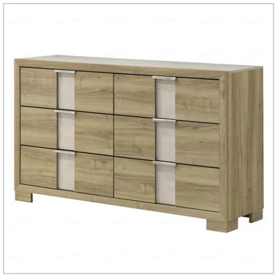 Driftwood Six Drawer Dresser Wooden Bedroom Furniture | Wayfair North America