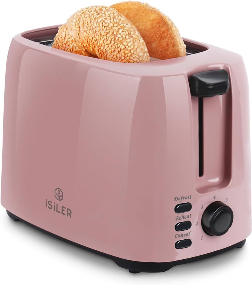 iSiLER 2 Slice Toaster, 1.3 Inches Wide Slot Bagel Toaster with 7 Shade Settings and Double Side ... | Amazon (US)