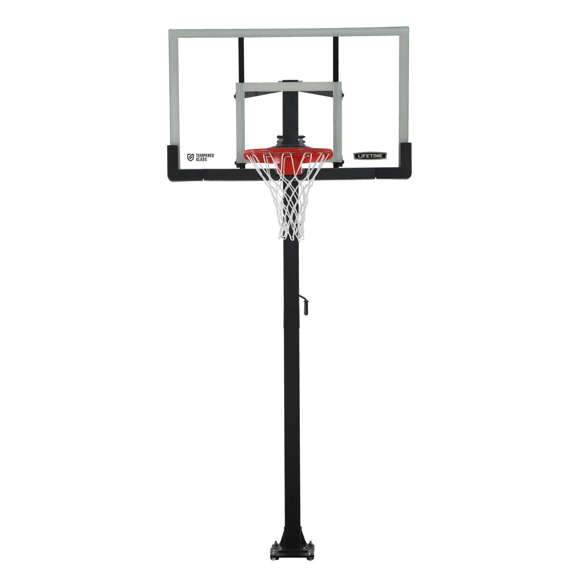 Lifetime Height Adjustable Bolt Down Basketball Hoop (Tempered Glass Backboard) | Wayfair North America