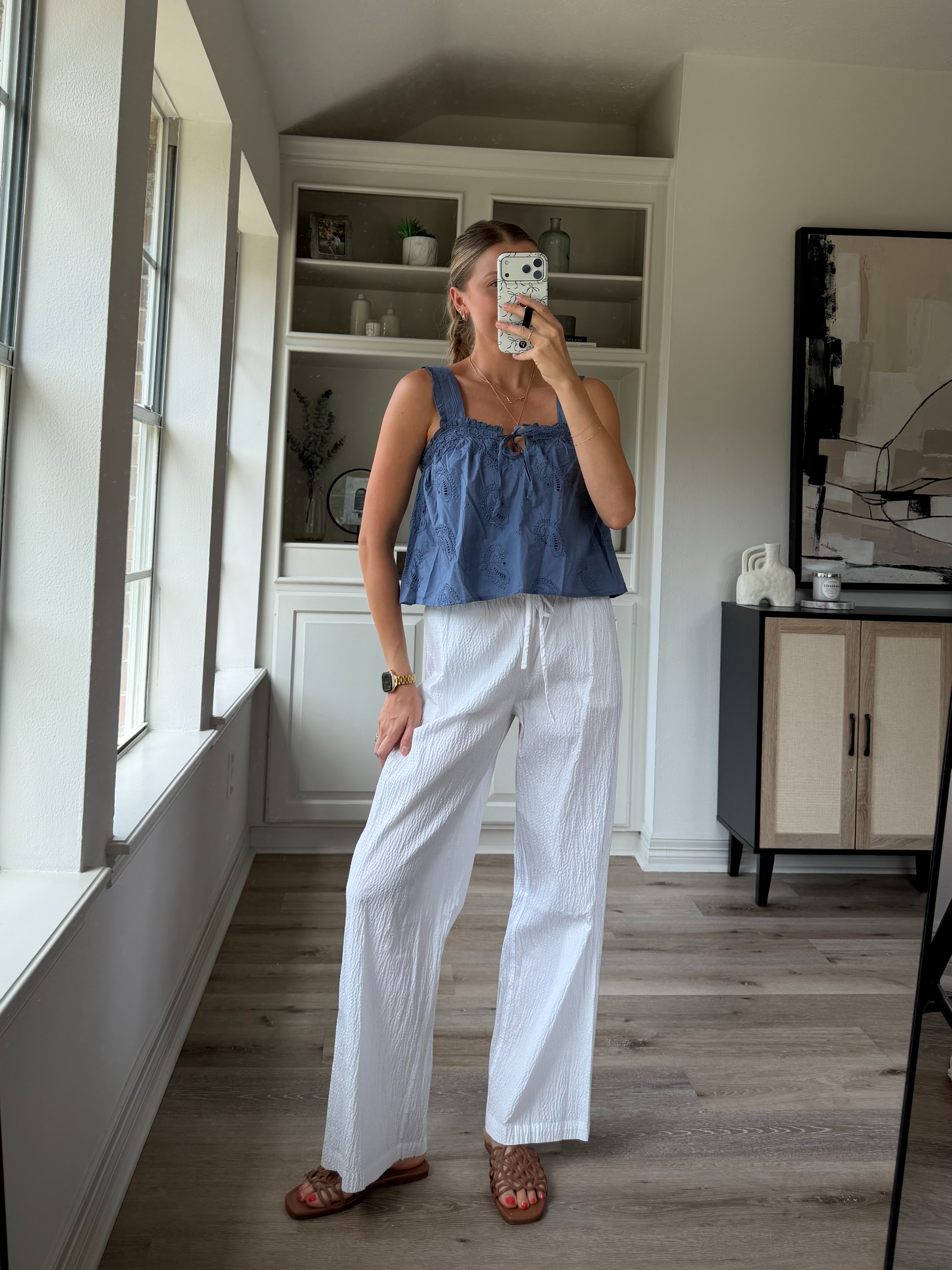 Comfy, but put together summer outfit | xs top, s pants 

 