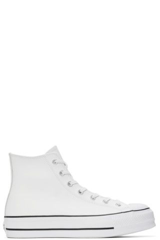 Converse - White Leather Chuck Taylor All Star Lift High Sneakers | SSENSE
