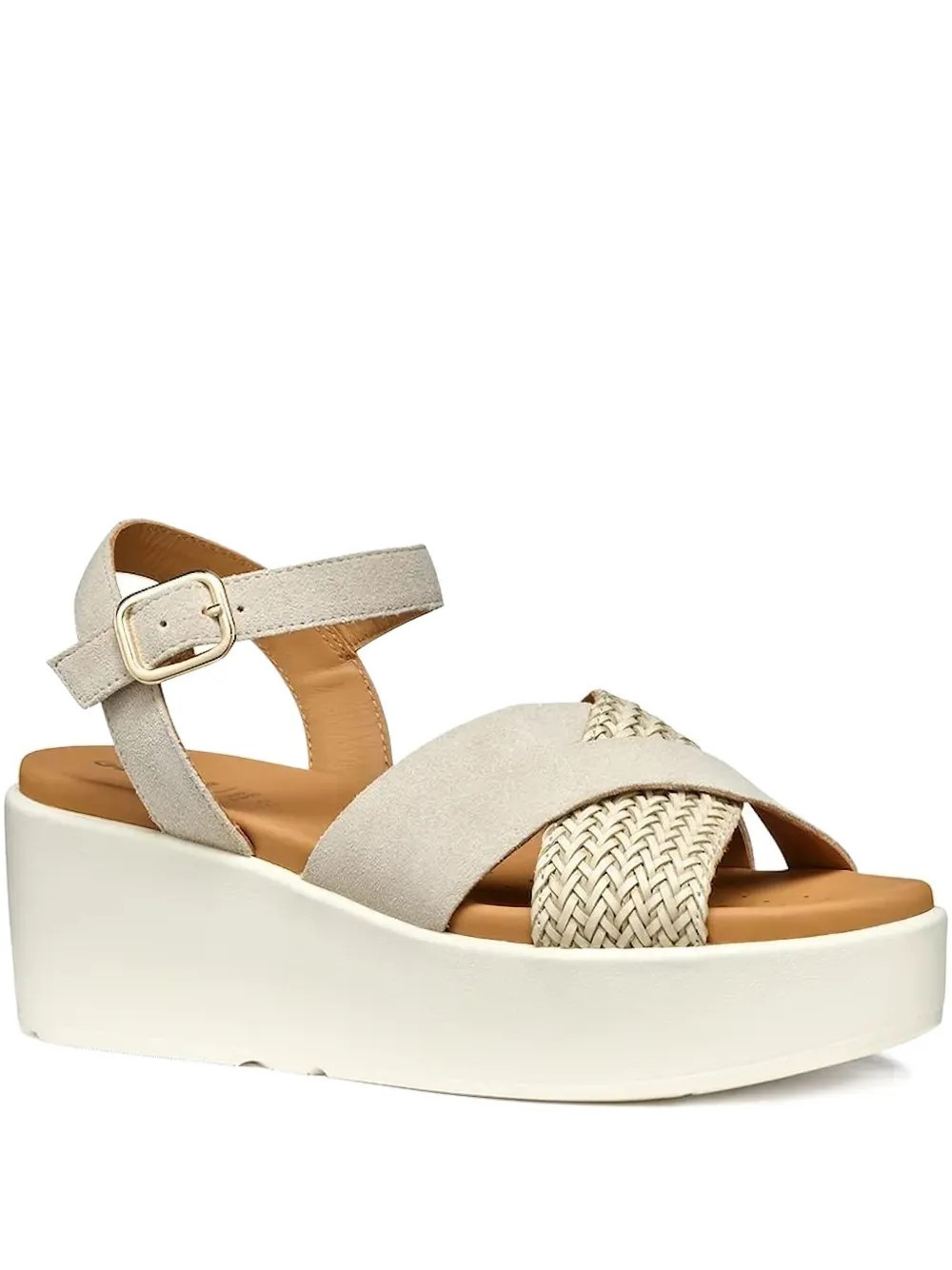 Geox 60mm woven cross-strap platform sandals - Neutrals | Farfetch Global