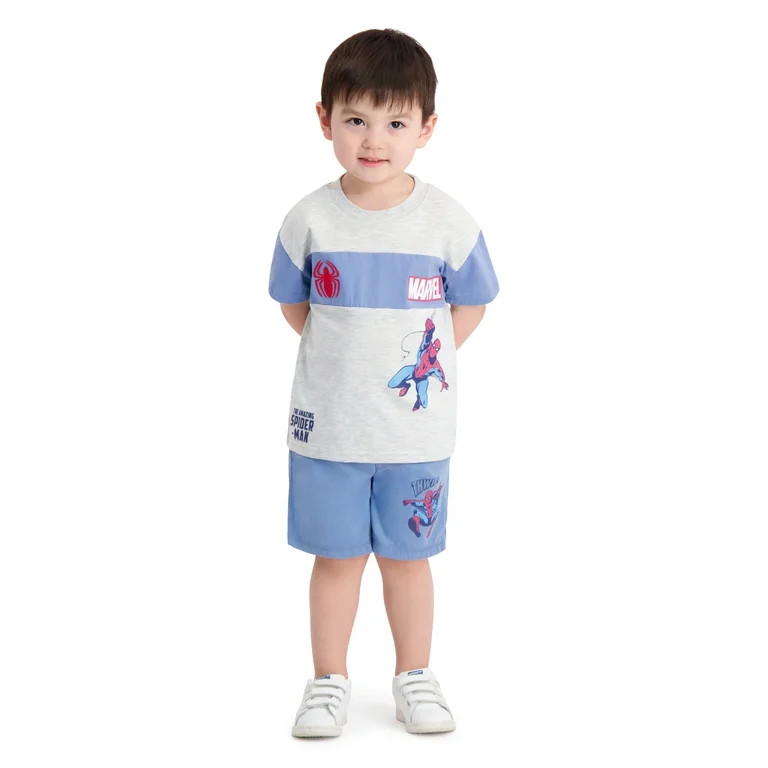 Spiderman Toddler Boy 2-Piece Short Set, Size 2T-4T - Walmart.com | Walmart (US)