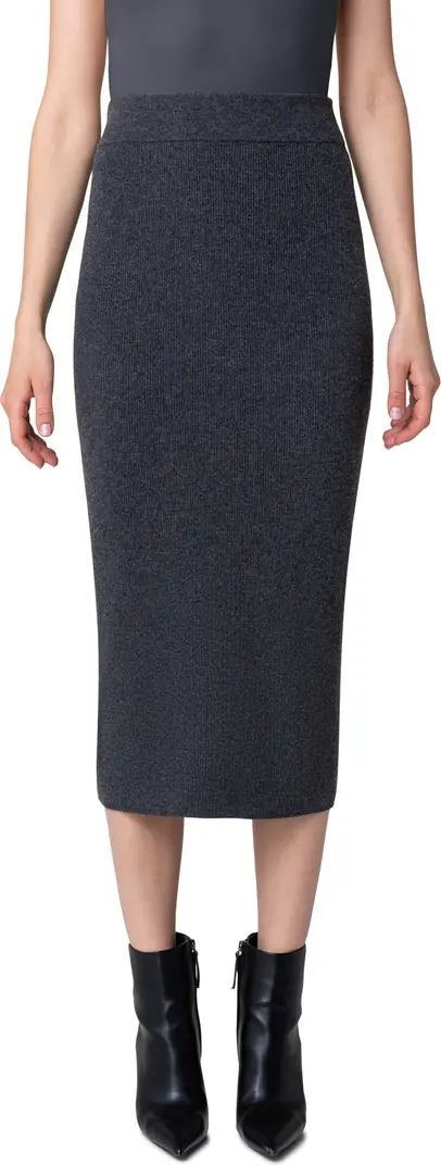 Akris punto Ribbed Virgin Wool & Cashmere Midi Skirt | Nordstrom | Nordstrom