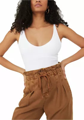 Free People Women's Seamless V-Neck Camisole, White, XS/S | Belk