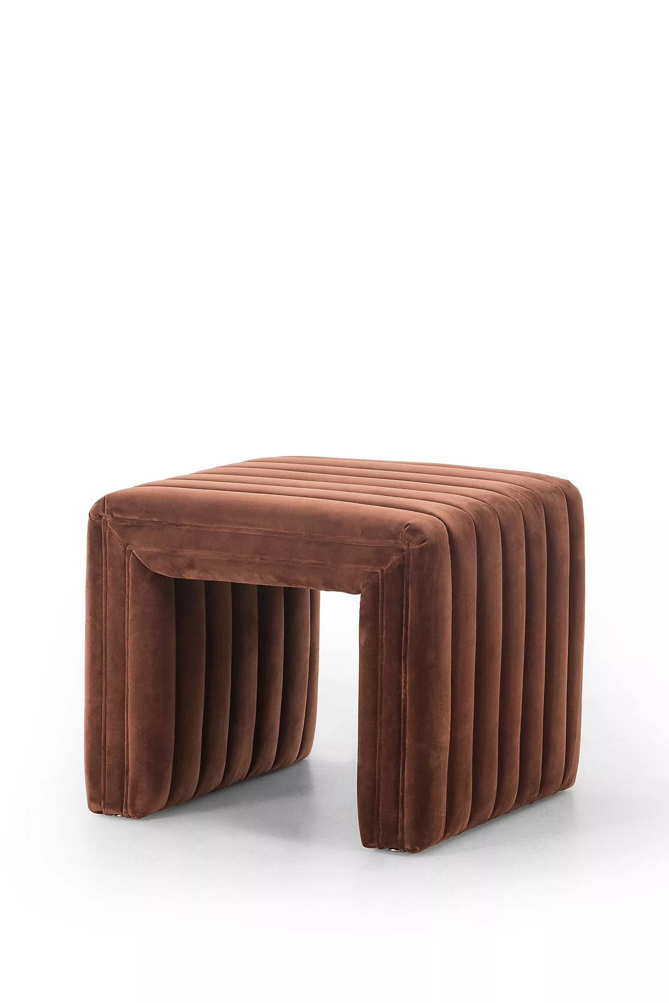 Alexander Velvet Ottoman | Anthropologie (US)