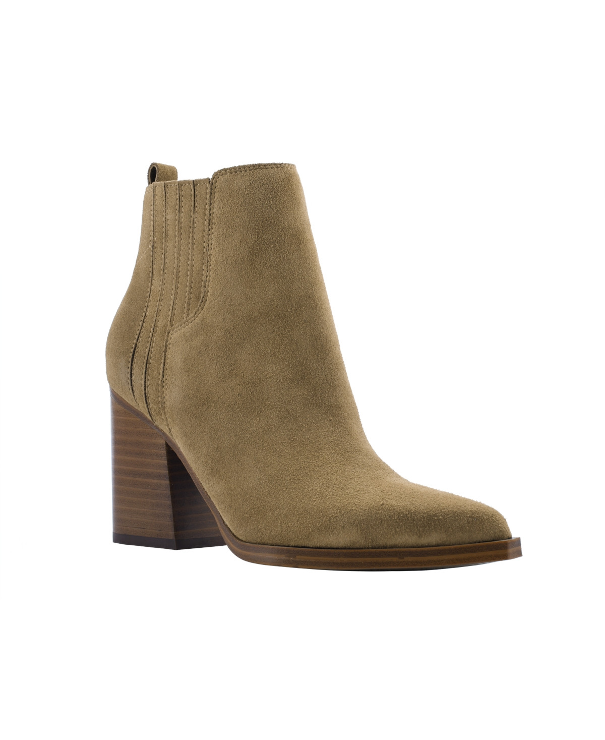 Marc Fisher Women's Matter Block Heel Booties - Brown Suede | Macy's