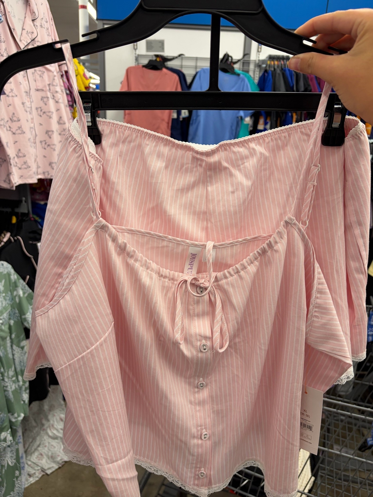 The sweetest pink striped top 🎀🩷 giving coquette meets comfy and I’m obsessed #LTKStyle #LTKFinds #PrettyInPink