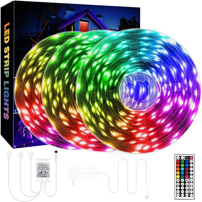 QZYL 75ft LED Lights for Bedroom, RGB LED Strip Lights for Living Room, Party Decor with Dimmable... | Amazon (US)