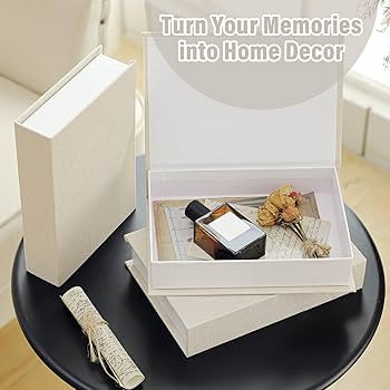 Tioncy 3 Pcs Decorative Book Box Modern Fake Book Storage Box Linen Faux Books for Bookshelf Deco... | Amazon (US)