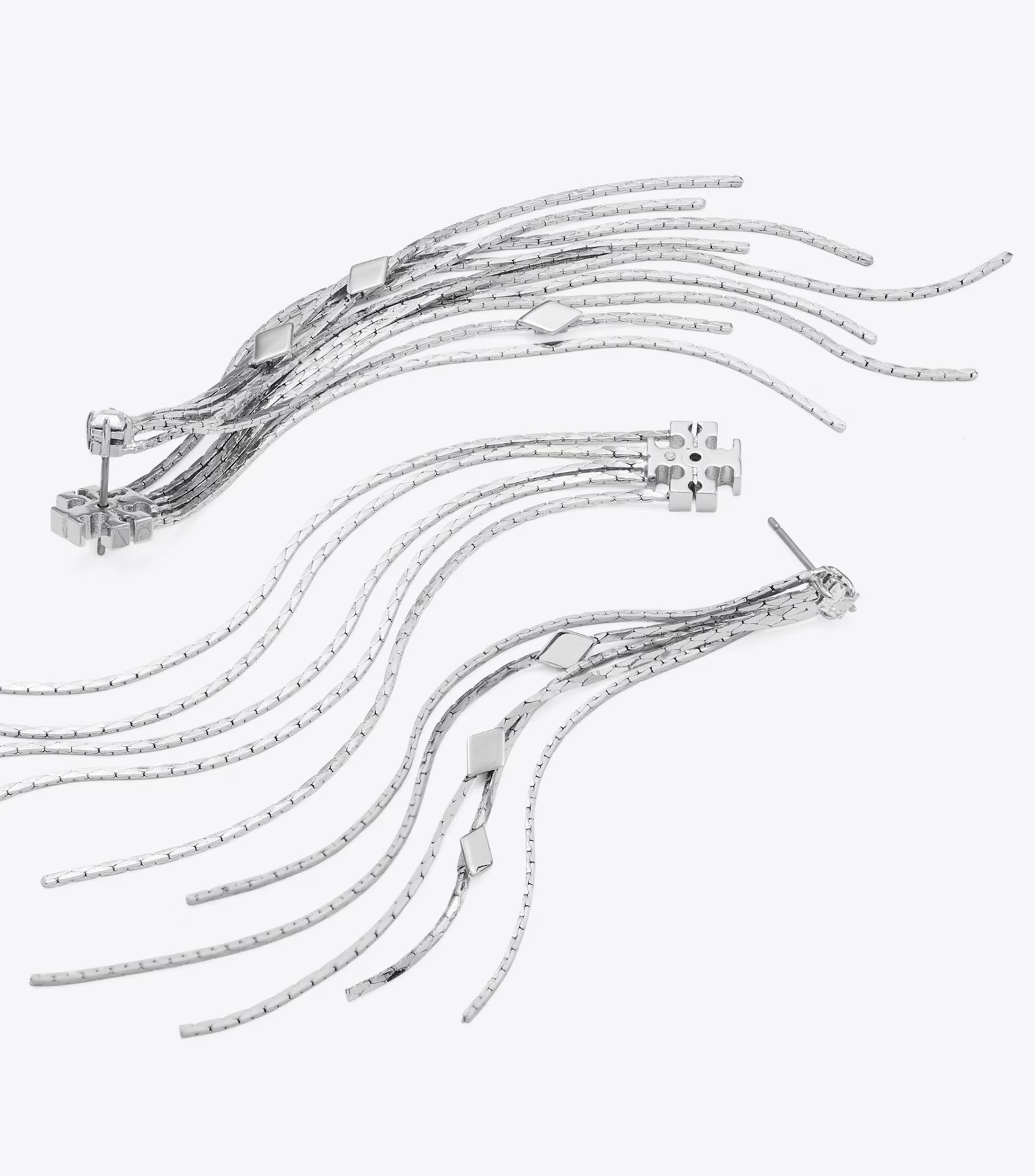 Runway Front-Back Chain Earrings: Women's Designer Earrings | Tory Burch | Tory Burch (US)