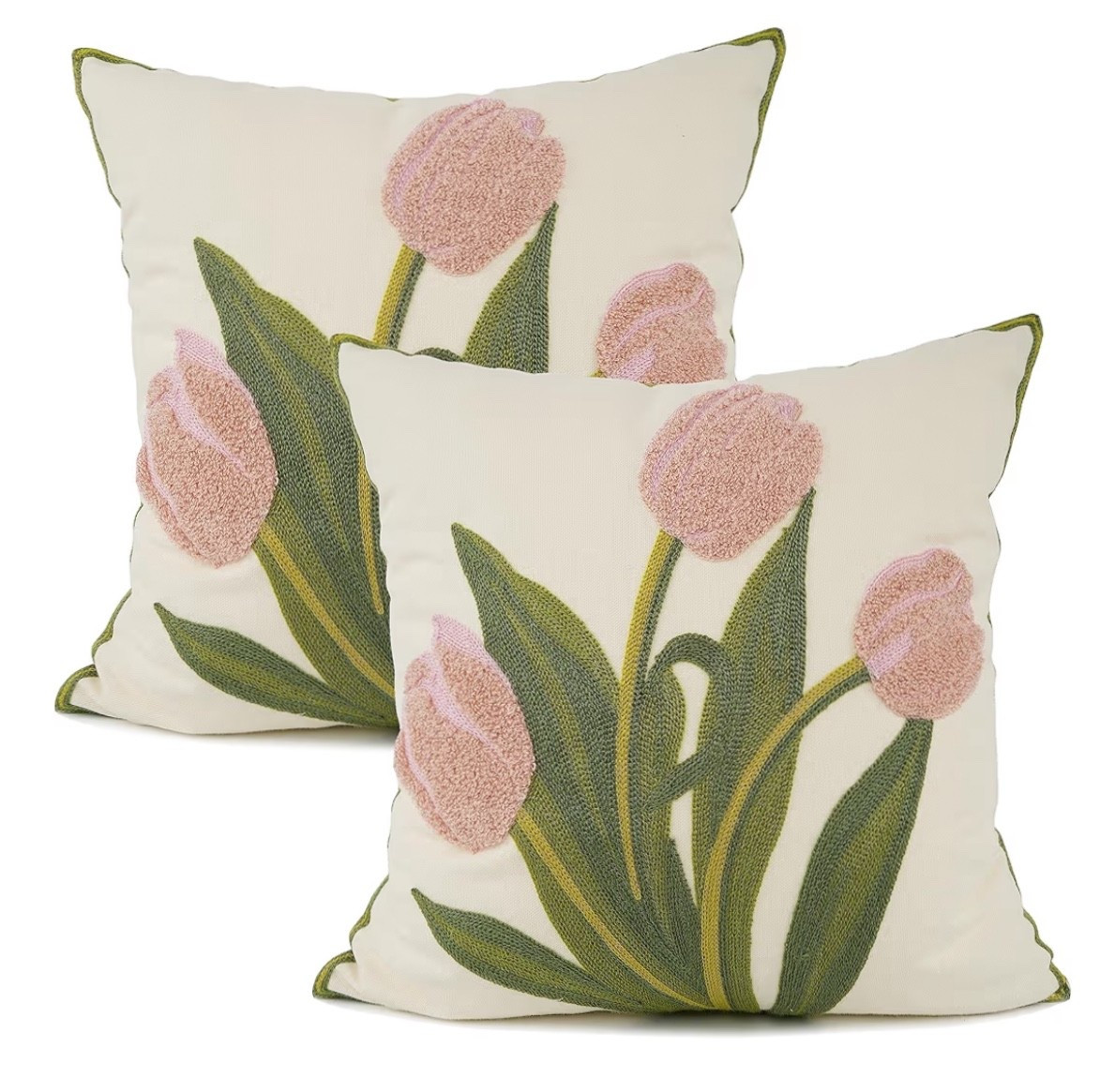 Pink embroidered tulip pillow covers that instantly make a space feel like spring 🌸 A timeless, collected layer that adds softness and charm without overwhelming. This one feels far more expensive than it is—such a special find. Tap to shop.

#ltkhome #amazonfinds #springdecor #homedecor #pillows #collectedhome