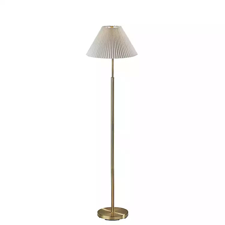 Brass Pleated Empire Shade Jeremy Floor Lamp | Kirklands Home | Kirklands