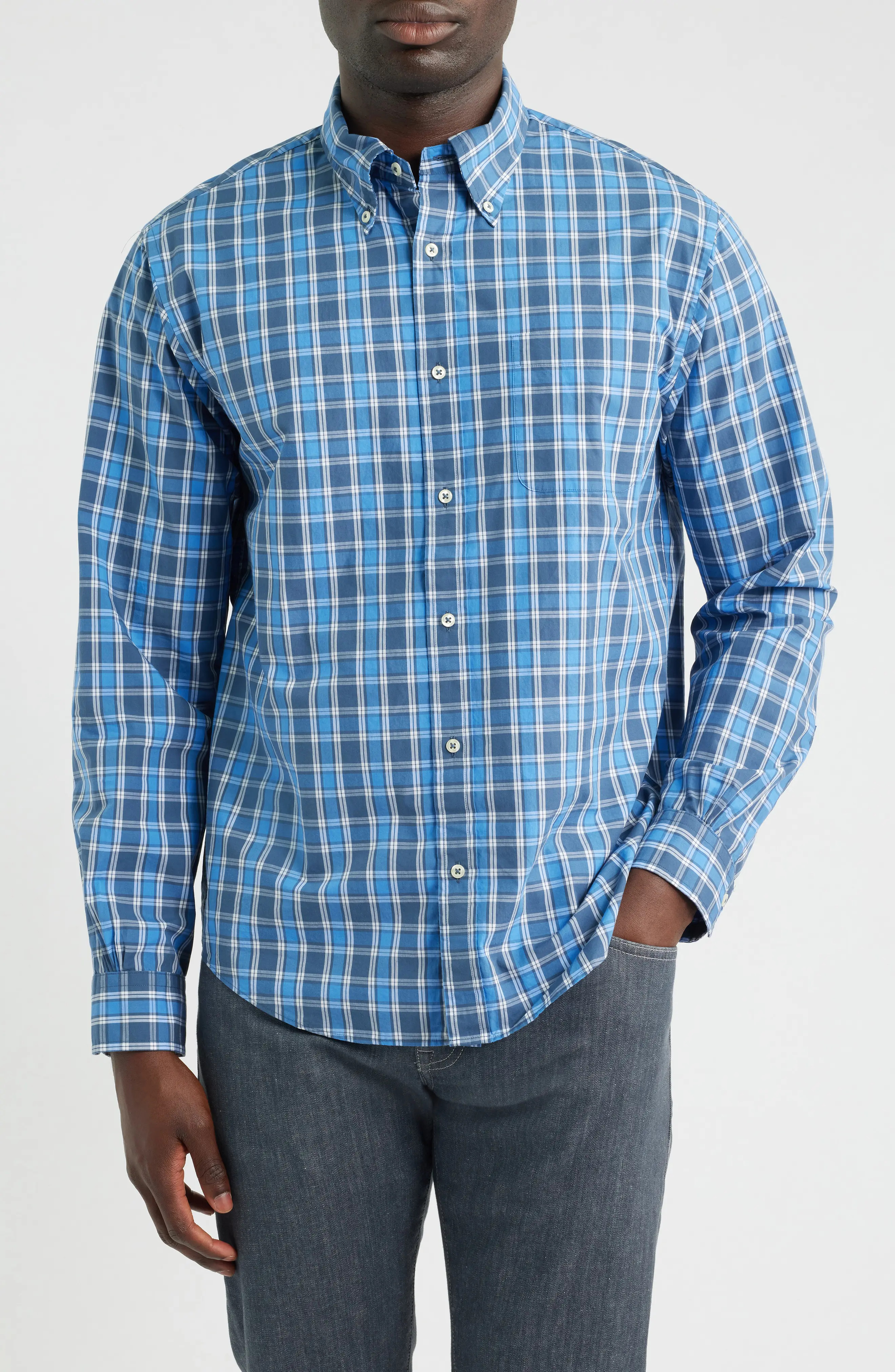 Brooks Brothers Friday Plaid Cotton Poplin Button-Down Shirt (Men) | Nordstrom | Nordstrom