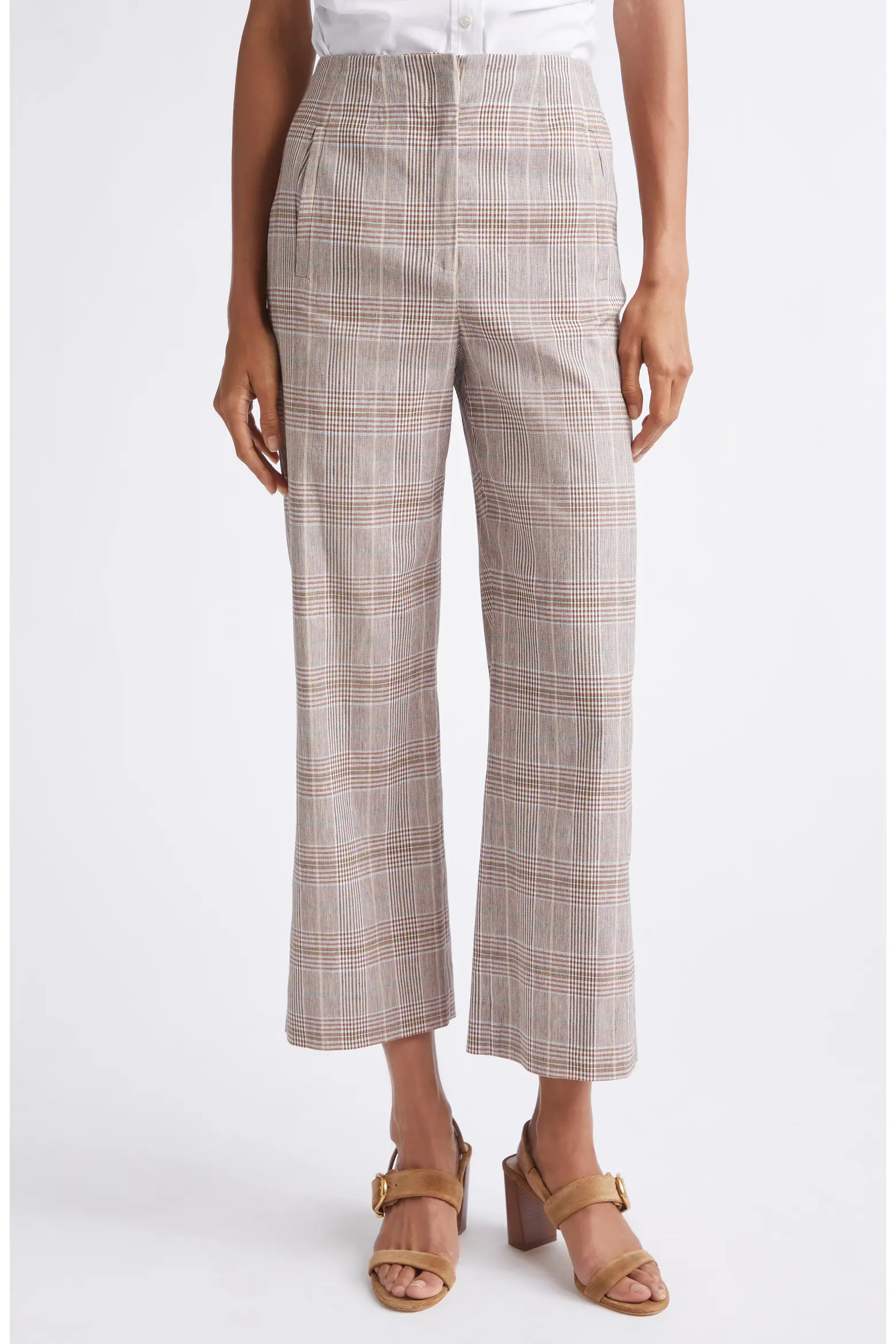 Veronica Beard Dova High Waist Glen Check Ankle Pants (Women) | Nordstrom | Nordstrom
