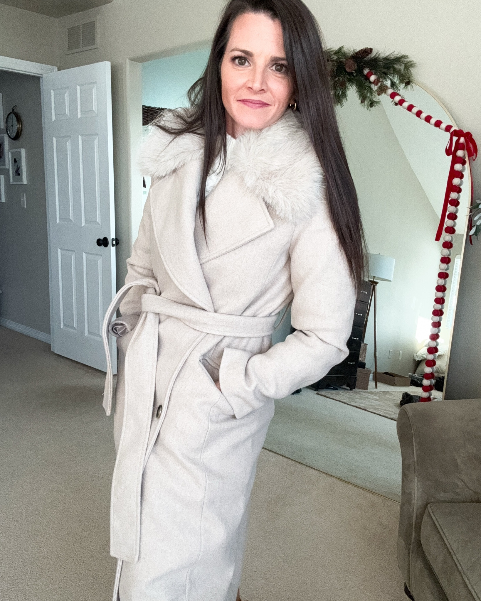 The cutest long winter coat! Dress it up or down and it’s SO warm and heavy! LOVE it!

#christmasgift