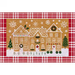 Apache Mills Winter Wonderland Red Plaid 24 in. x 36 in. Holiday Layering Mat 60115310324x36 - Th... | The Home Depot