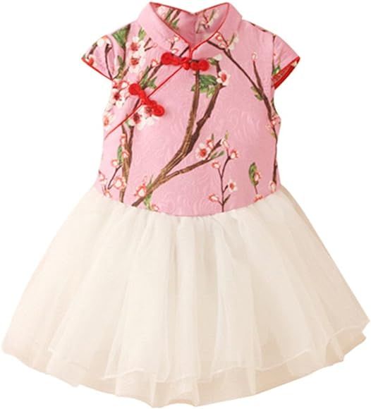 Mud Kingdom Little Girls' Short Sleeves Tutu Dresses Chinese Qipao | Amazon (CA)