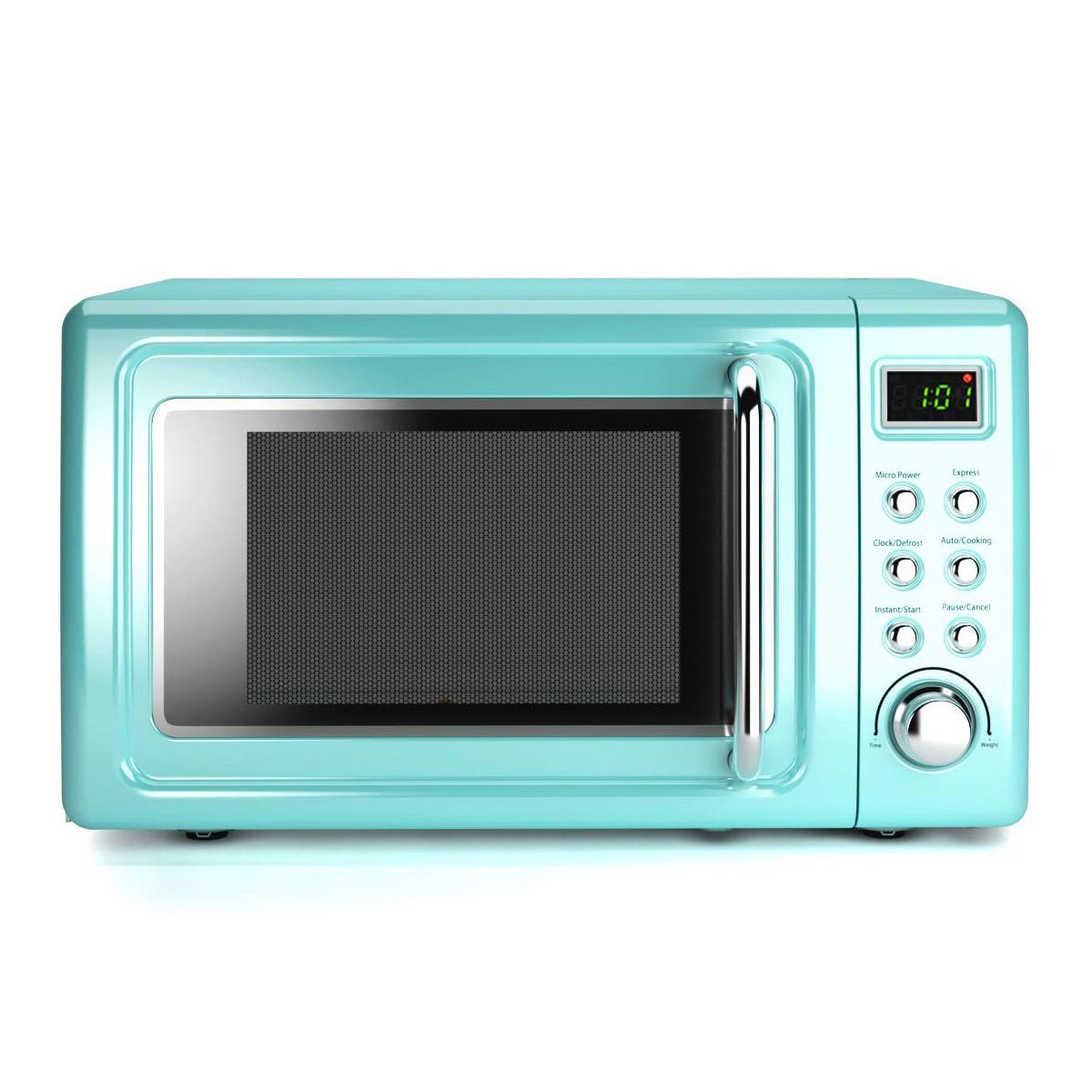 Costway 0.7Cu.ft Retro Countertop Microwave Oven 700W LED Display Glass Turntable Green/Black/Ros... | Target