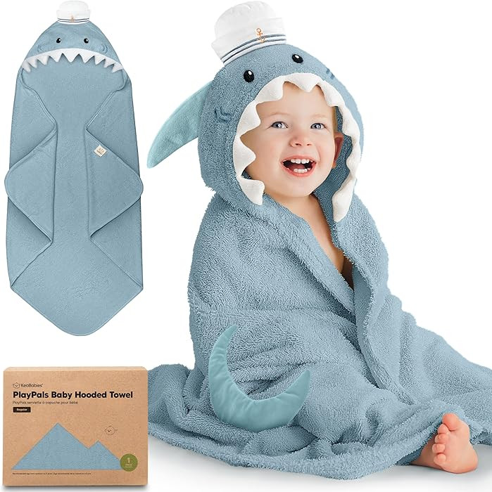 KeaBabies Organic Baby Towel with Hood for Girls, Boys - Soft, Absorbent, 100% Cotton Hooded Baby... | Amazon (US)