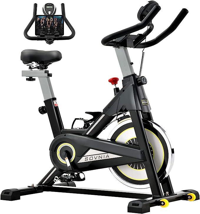 Sovnia Exercise Bike, Stationary Bikes, Fitness Bike with iPad Holder, LCD Monitor and Comfortabl... | Amazon (US)