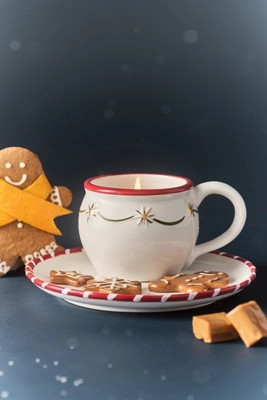 Milk & Cookies Gourmand Caramel Spice Wonderland Ceramic Candle | Anthropologie (US)