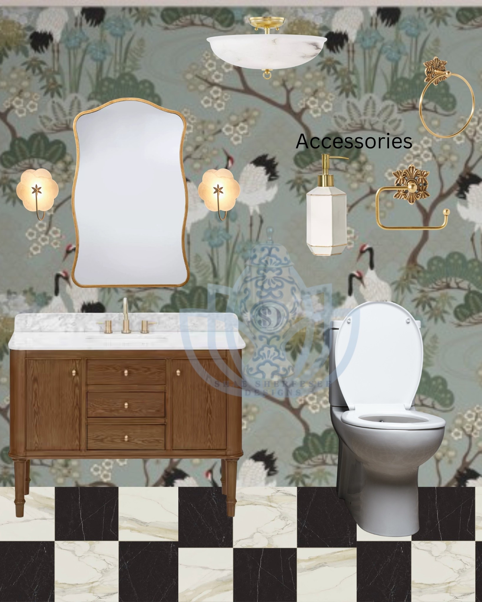 Serving drama in the smallest room of the house ✨ Because powder baths deserve main character energy too.

#LTKHome #LTKSaleAlert