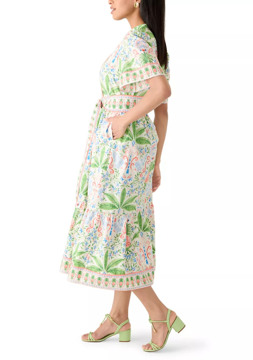 Women's Elbow Sleeve Printed Shirt Dress | Belk