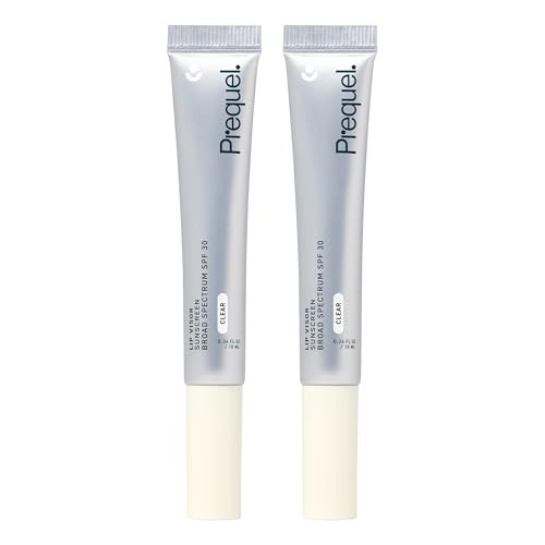 Prequel Skin Lip Visor, Clear Lip Balm with SPF 30 PA+++. Mint Flavored with Non-Sticky Finish – Moisturizing Semi Gloss Balm Sunscreen for Daily Use - 2 Pack | Amazon (US)