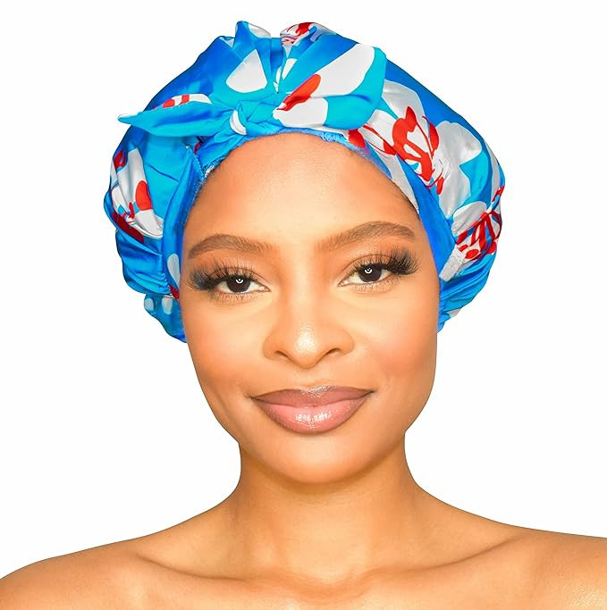 GRACE & COMPANY Luxury Shower Cap For Women - 100% Waterproof, Reusable, Washable & Breathable Sh... | Amazon (US)