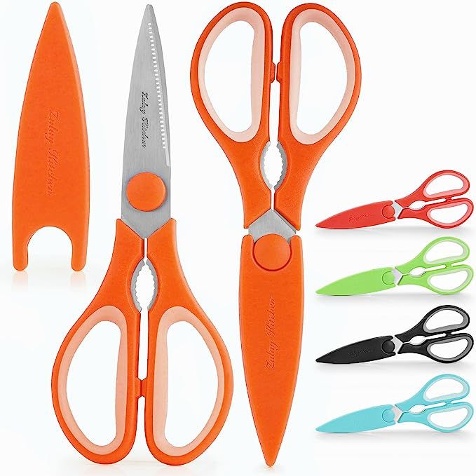 Zulay Kitchen Scissors Heavy Duty - Ultra Sharp Stainless Steel Kitchen Shears With Protective Co... | Amazon (US)