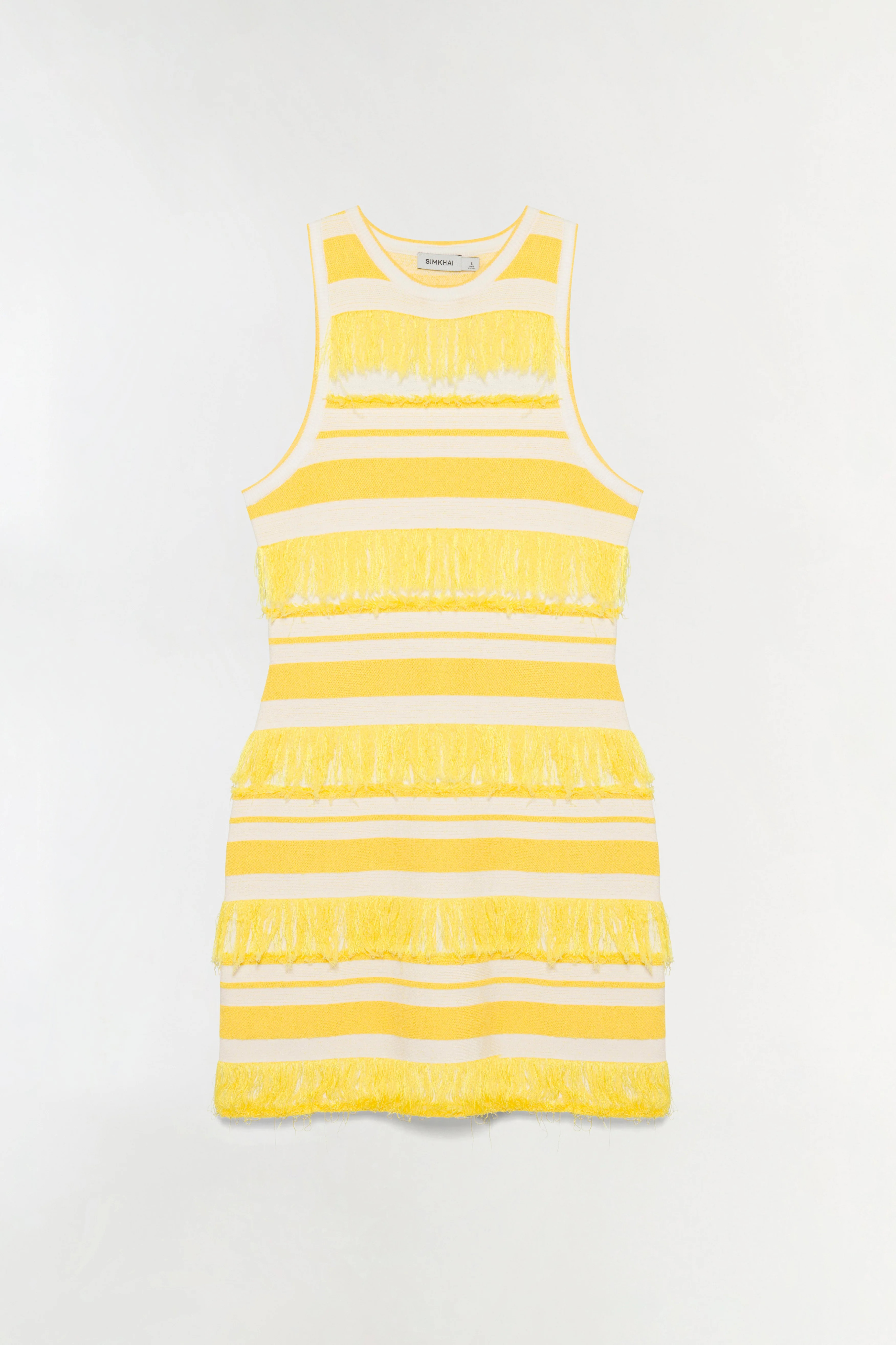 SIMKHAI Women's Elly Knit Mini Dress in Solar Stripe, Size Small | Simkhai