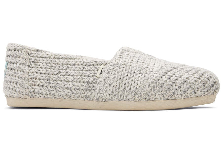 Alpargata Ribbed Sweater White Slip On Espadrille | TOMS | TOMS (US)