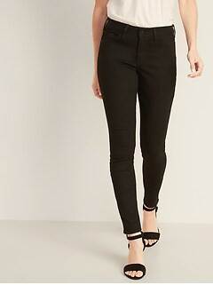 Mid-Rise Dark-Wash Pop Icon Skinny Jeans for Women | Old Navy (US)