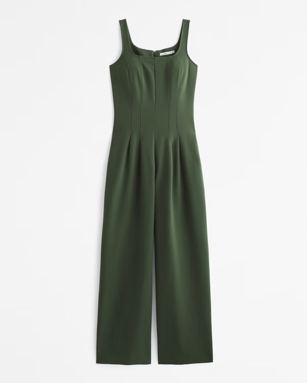 Squareneck Seamed Jumpsuit | Abercrombie & Fitch (US)