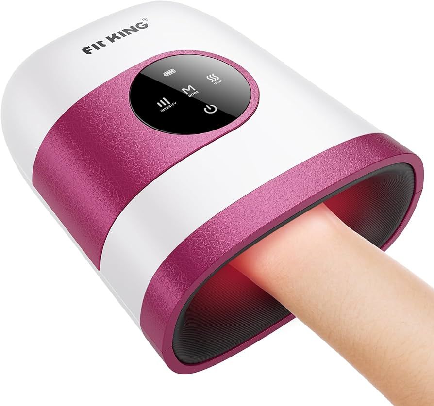 FIT KING Hand Massager with Heat for Hand Massage and Circulation - Cordless & Portable & Touch S... | Amazon (US)